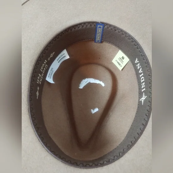 Montana Tan Men's Hat Style Indiana Genuine Wool Felt Men's Size Oval - Picture 6 of 7